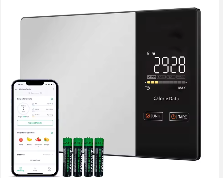 Smart Digital Nutrition Kitchen Scale - Bluetooth App-Connected Macro & Calorie Tracker for Precise Diet Management