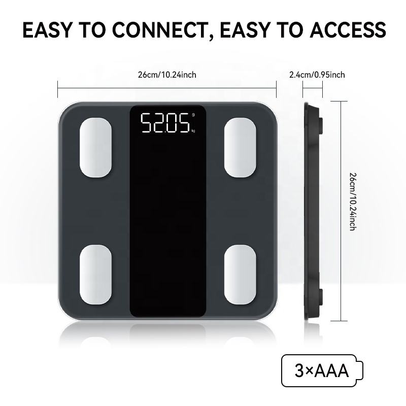 Professional High-accurate Precise Smart Digital Body Fat Scales 8 Electrodes Rohs Electronic Weight Scale Body Analysis