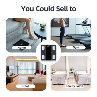 Professional High-accurate Precise Smart Digital Body Fat Scales 8 Electrodes Rohs Electronic Weight Scale Body Analysis