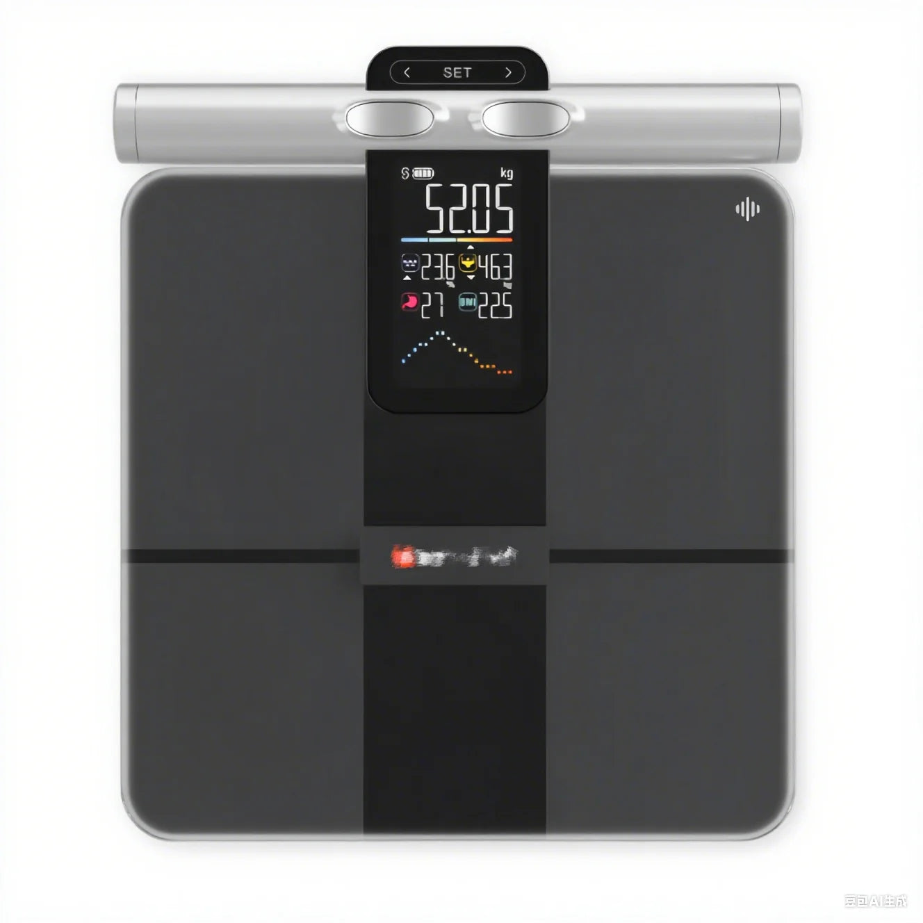 Smart 8-Electrode Body Fat Scale with Handle - High Precision Full Body Composition Analyzer