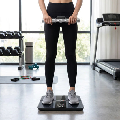 Smart 8-Electrode Body Fat Scale with Handle - High Precision Full Body Composition Analyzer