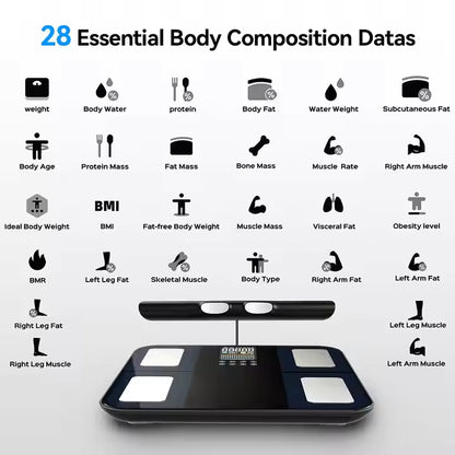 Welland USB/Battery Big Screen BMI Analyzer 15 Body Index Weighing Digital Smart Body Fat Scale